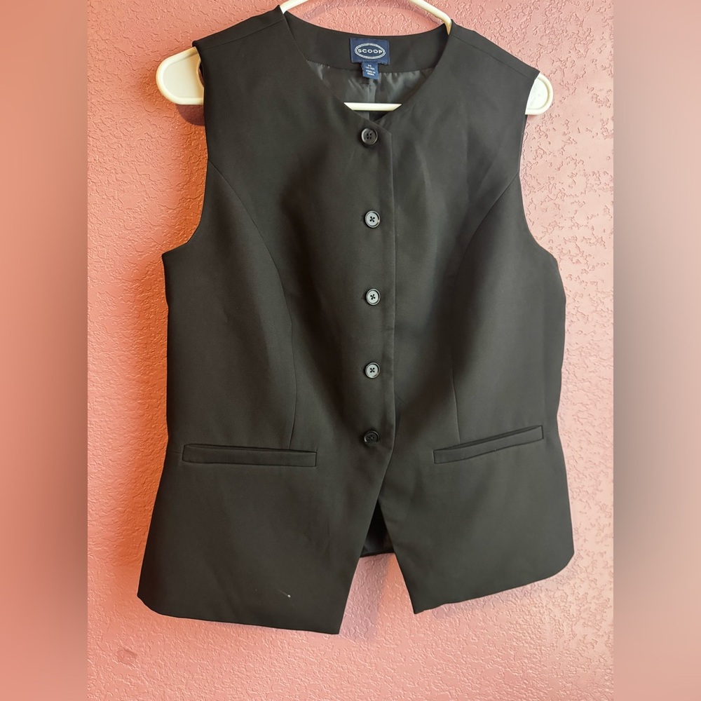 Black Button-Up Vest